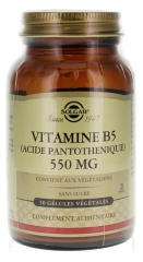 Solgar Vitamine B5 (Acide Pantothénique) 550 mg 50 Gélules Végétales