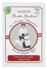 Maison Berthe Guilhem Savon Surgras Lait de Chèvre Alpine Argan Citron Bio 100 g