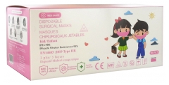 Médi-Santé Maschera Chirurgica Monouso per Bambini Tipo IIR EFB 98% Rosa 50 Maschere