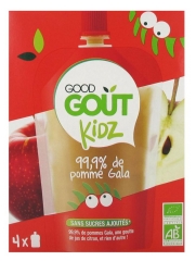Good Goût Kidz 99,9% de Pomme Gala Bio 4 Gourdes