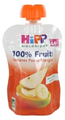 HiPP 100% Fruits Gourde Bananes Poires Mangues dès 4/6 Mois Bio 90 g