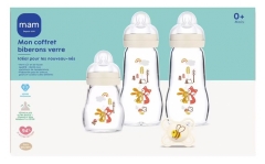 MAM 3 Glass Bottles and 1 Dummy My First Set 0 Month and +