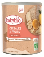 Babybio Getreide 3 Früchte mit Quinoa 6 Monate und + Bio 220 g