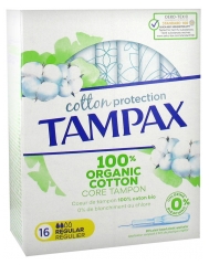 Tampax Cotton Protection Regular 100% Organic Cotton 16 Tampons