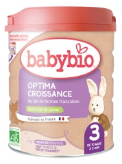 Babybio Optima Croissance 3 au Lait de Fermes Françaises de 10 Mois à 3 Ans Bio 800 g