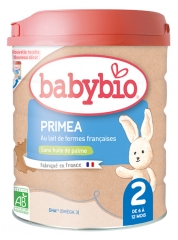 Babybio Primea 2 au Lait de Fermes Françaises de 6 à 12 Mois Bio 800 g
