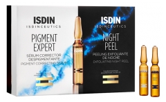 Isdin Isdinceutics Pigment Expert Sérum Correcteur Dépigmentant 10 Ampoules + Peeling Exfoliant de Nuit 10 Ampoules