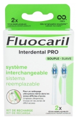Fluocaril Interdental Pro Système Interchangeable Souple 2 Têtes Remplaçables