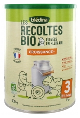 Blédina Les Récoltes Bio Growth Milk 3rd Age From 1 To 3 Years 800g