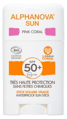 Alphanova Sun Sun Stick Pink Coral Visage SPF50+ Organic 12 g
