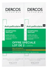 Vichy Dercos Anti-Dandruff Advanced Action Shampoo Dry Hair 2 x 200ml