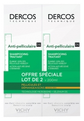 Vichy Dercos Shampoing Traitant Anti-Pelliculaire Cheveux Secs Lot de 2 x 200 ml