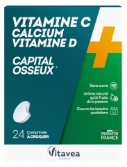 Vitamine C Calcium Vitamine D 24 Comprimés à Croquer
