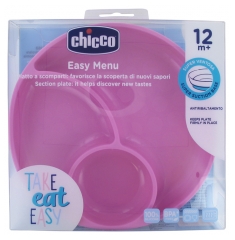 Chicco Section Plate in Silicone with Suction Cup 12 Months and +