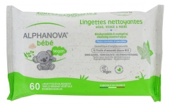 Alphanova Bébé Salviette Detergenti Pelle Normale & Sensibili 60 Salviette