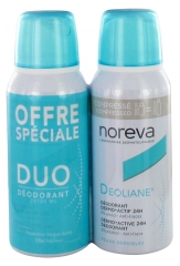 Noreva Deoliane Dezodorant Dermo-Actif 24H Kompresja Zestaw 2 x 100 ml