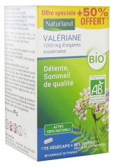Naturland Valériane Bio 75 Végécaps + 38 Végécaps Offertes