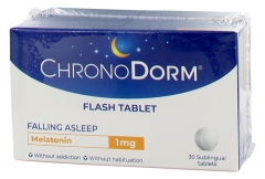 ChronoDorm Mélatonine 1 mg Lot de 2 x 30 Comprimés Sublinguaux