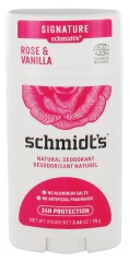 Schmidt's Signature Désodorisant Stick Naturel Rose et Vanille 75 g