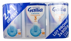 Gallia Calisma Growth 3rd Age + 12 Months 3 x 800g whose 1 Free
