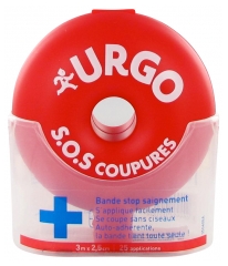 Urgo SOS S&aring;r Bandage Stoppa Bl&ouml;dning 3 m x 2,5 cm