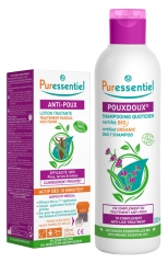 Puressentiel Anti-Poux Lotion Traitante 100 ml + Peigne + Pouxdoux Shampoing Quotidien Bio 200 ml