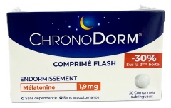 Laborat&oacute;rios IPRAD ChronoDorm Melatonina 1,9 mg Pack de 2 x 30 Comprimidos Sublinguais