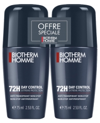 Biotherm Homme Day Control Extreme Protection Antitranspirante Non-Stop 72H Roll-On Lote de 2 x 75 ml