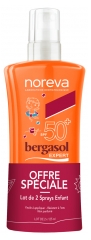 Noreva Bergasol Expert Spray Enfant Fini Invisible SPF50+ Lot 2 x 125 ml
