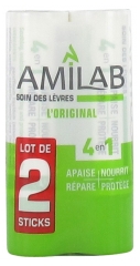 Amilab Soin des Lèvres Lot de 2 x 4.7 g