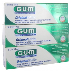 GUM Dentifricio Original White Set di 3 x 75 ml
