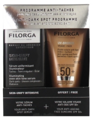 Filorga SKIN-UNIFY Intensive Illuminating Even Skin Tone Serum 30ml + UV-BRONZ Anti-Aging Fluid Face SPF50+ 40ml