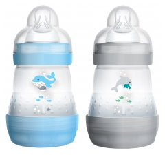 MAM Easy Start 2 Biberons Anti-Colique 160 ml 0 Mois + Débit 1