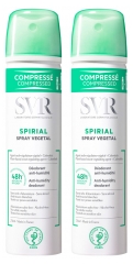 SVR Spiralförmiges Pflanzenspray Deodorant Anti-Feuchtigkeit Deodorant 48H Set mit 2 x 75 ml