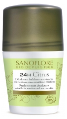 Sanoflore 24H Citrus Déodorant Fraîcheur Anti-Traces Roll-On Bio 50 ml