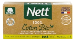 Nett 100% Algodón Bio 16 Tampones Normal