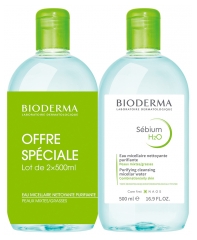 Bioderma Sébium H2O Acqua Detergente Micellare Purificante Confezione da 2 x 500 ml