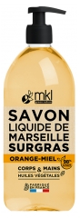 MKL Green Nature Jabón Líquido de Marsella Sobregraso Naranja & Miel 1 L