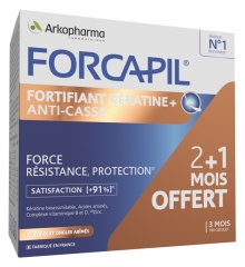 Forcapil Fortifiant Kératine+ Programme 3 mois 120 + 60 Gélules