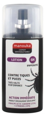 Manouka Lotion Contre Tiques et Puces Efficacité 6H 75 ml
