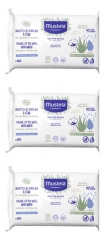 Mustela Bio-Baumwoll-Wassertücher Set mit 3 x 60 Feuchttücher