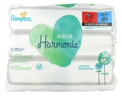 Pampers Harmonie Aqua Lot de 3 x 48 Lingettes