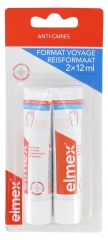 Elmex Pastă de dinți Anti-Caries Tuburi de Călătorie Lot de 2 x 12 ml
