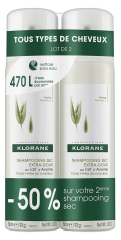 Klorane Shampoing Sec Extra-Doux au Lait d'Avoine Spray Lot de 2 x 150 ml