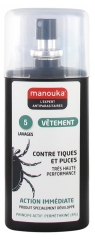 Manouka Spray Vêtement Contre Tiques et Puces 75 ml
