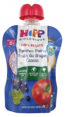 HiPP 100% Fruit Gourd Apple Pears Dragon Fruit Blackcurrant from 6 Months Organic 90g