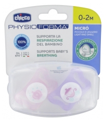Chicco Physio Forma Micro 2 Sucettes Silicone 0-2 Mois