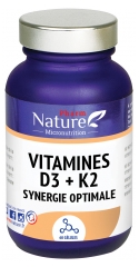 Pharm Nature Vitamine D3 + K2 Synergie Optimale 60 Gélules