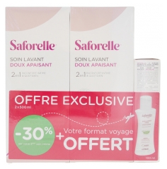 Saforelle Soin Lavant Doux Lot de 2 x 500 ml + Soin Lavant Doux 100 ml Offert