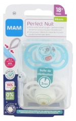 MAM 2 Soothers Perfect Night Silicone 18 Months and +